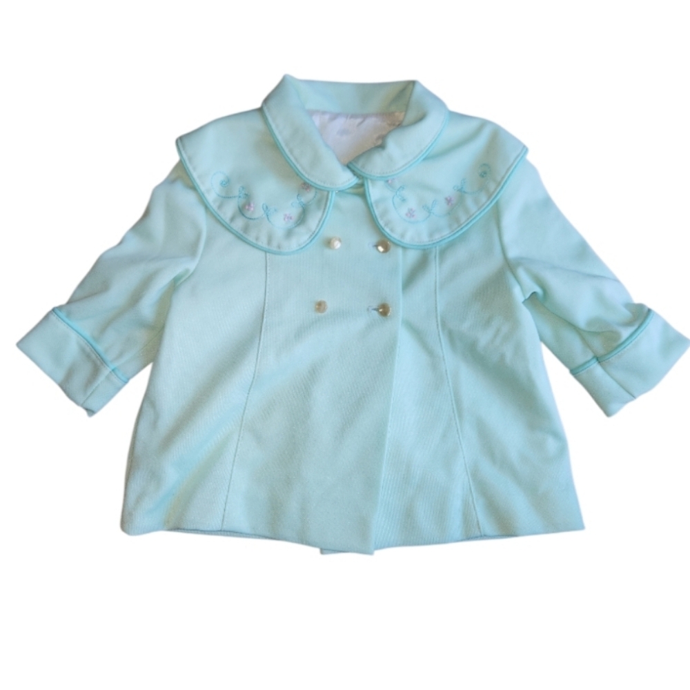 Vintage Mint Green Baby Spring Coat